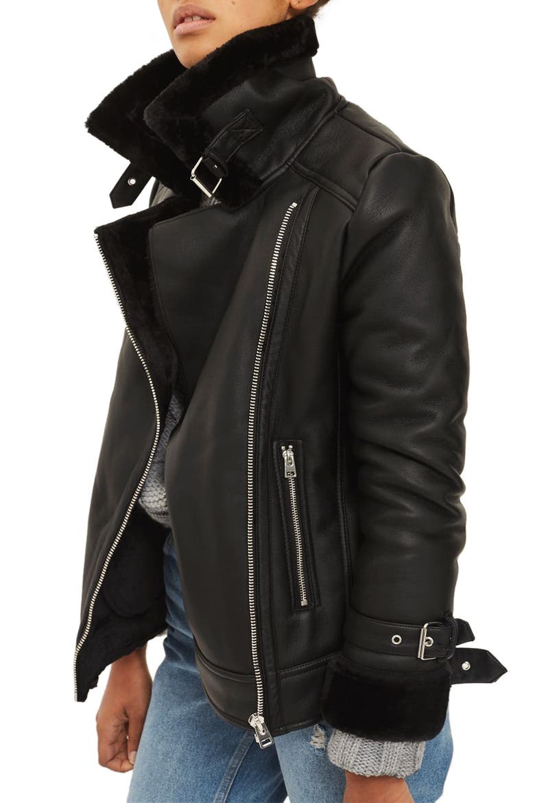 Lola Biker Jacket, Alternate, color, BLACK