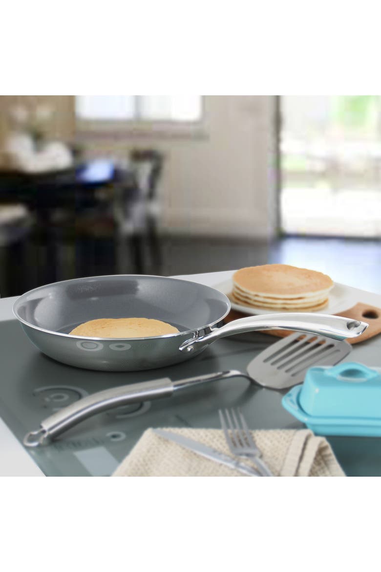 3.Clad 10-Inch Fry Pan w/ Fusion Ti Nonstick Ceramic Coating, Alternate, color, Silver