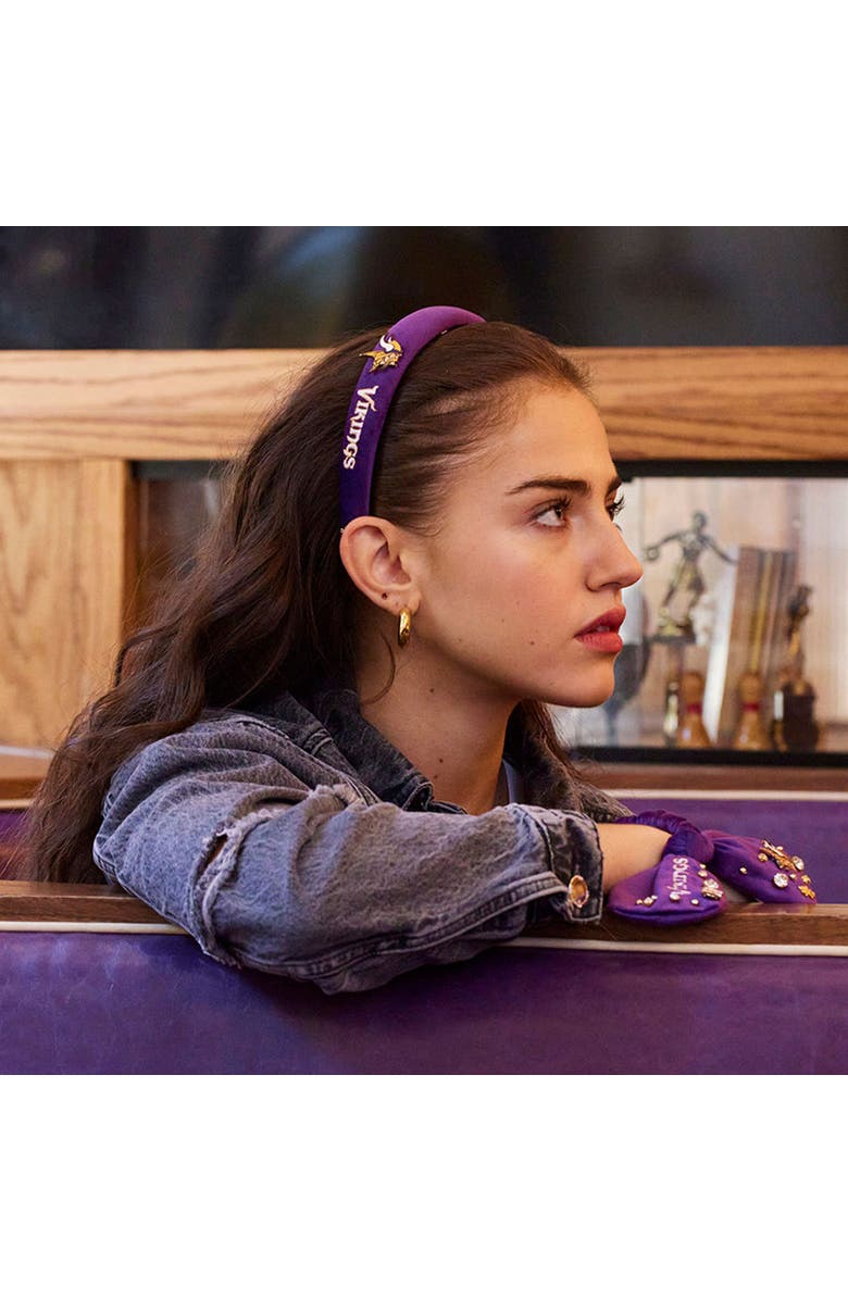 Lele Sadoughi Minnesota Vikings Charlotte Headband, Alternate, color, Vikings Purple 500
