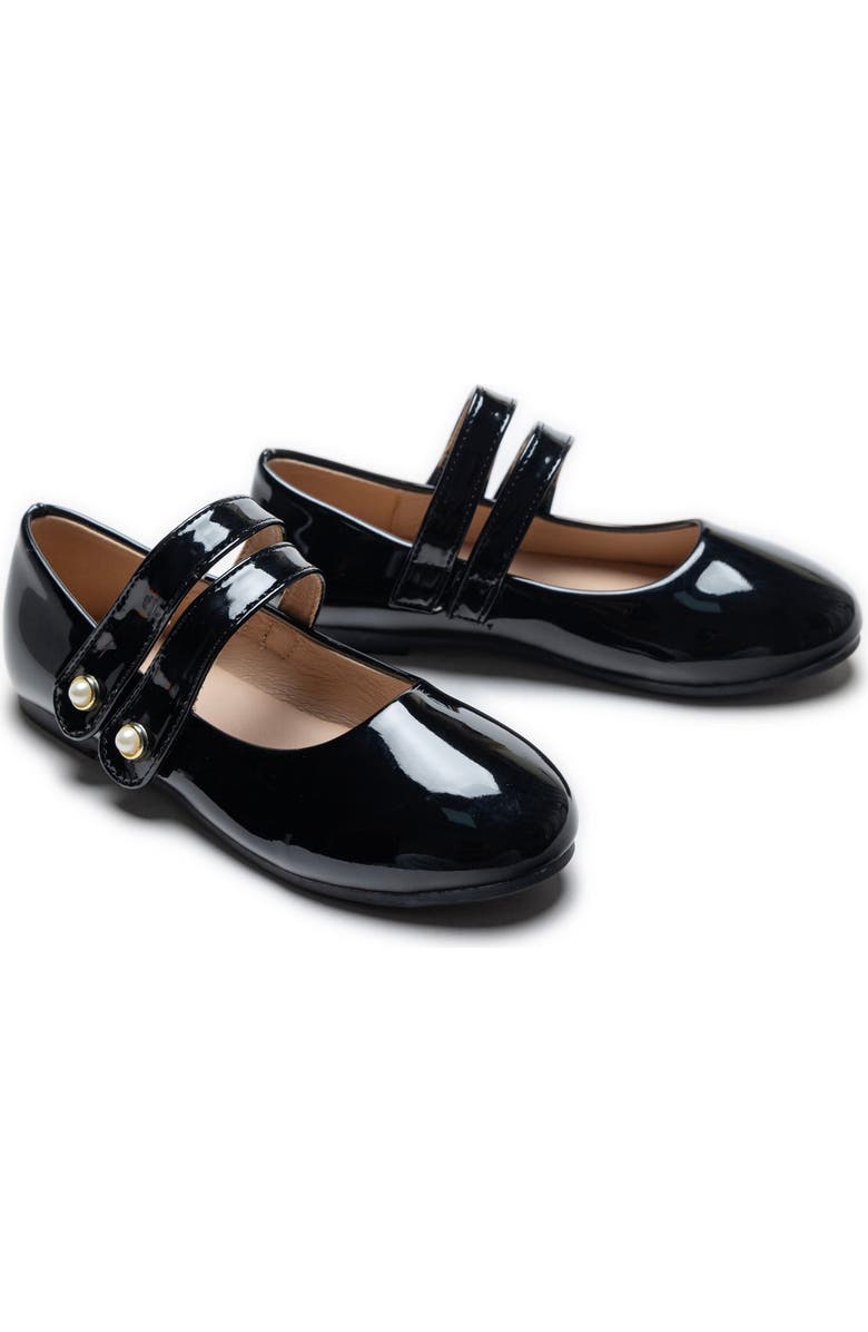 Tulleen Dorothea Banded Patent Flats, Alternate, color, Black