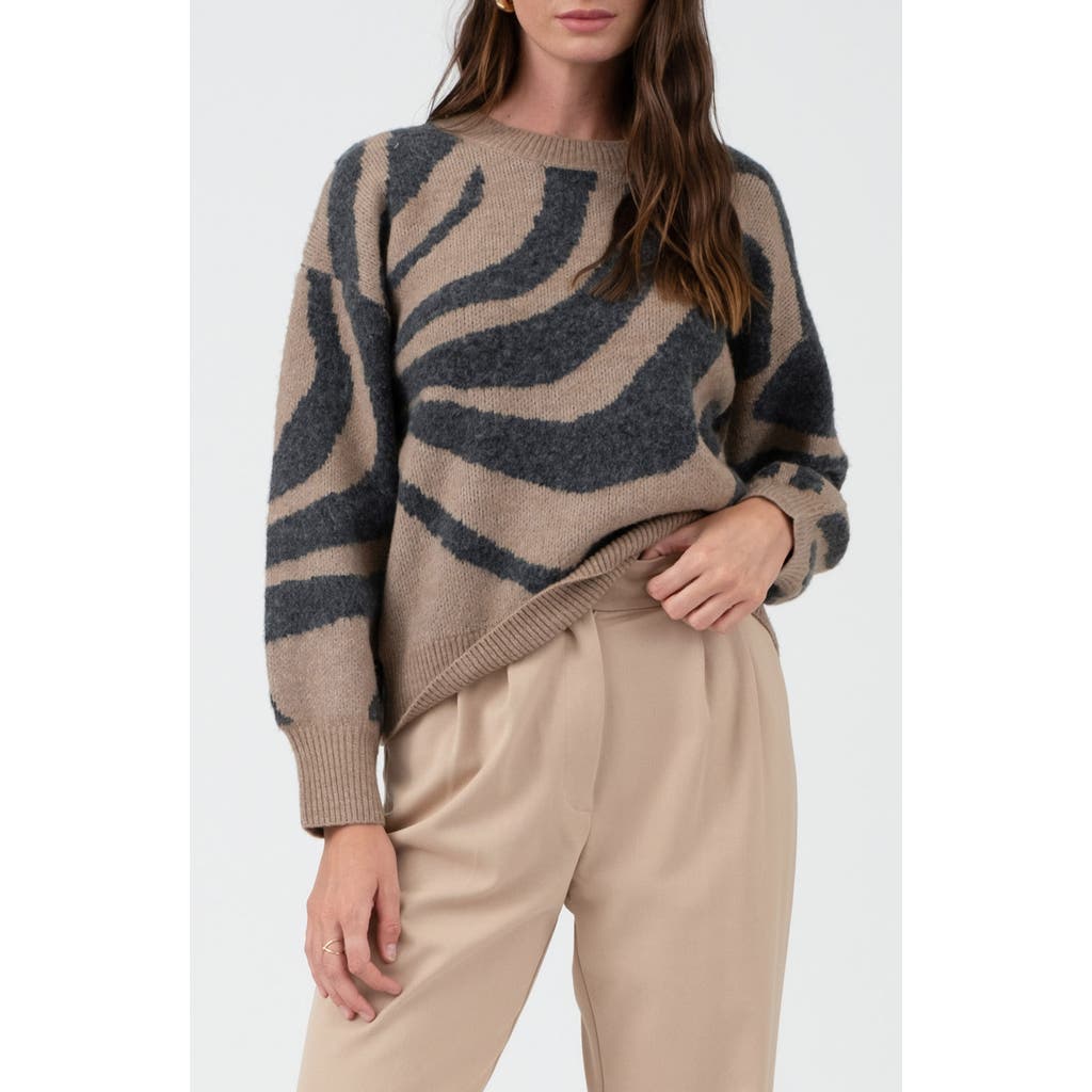 BLU PEPPER BLU PEPPER ANIMAL STRIPE SWEATER