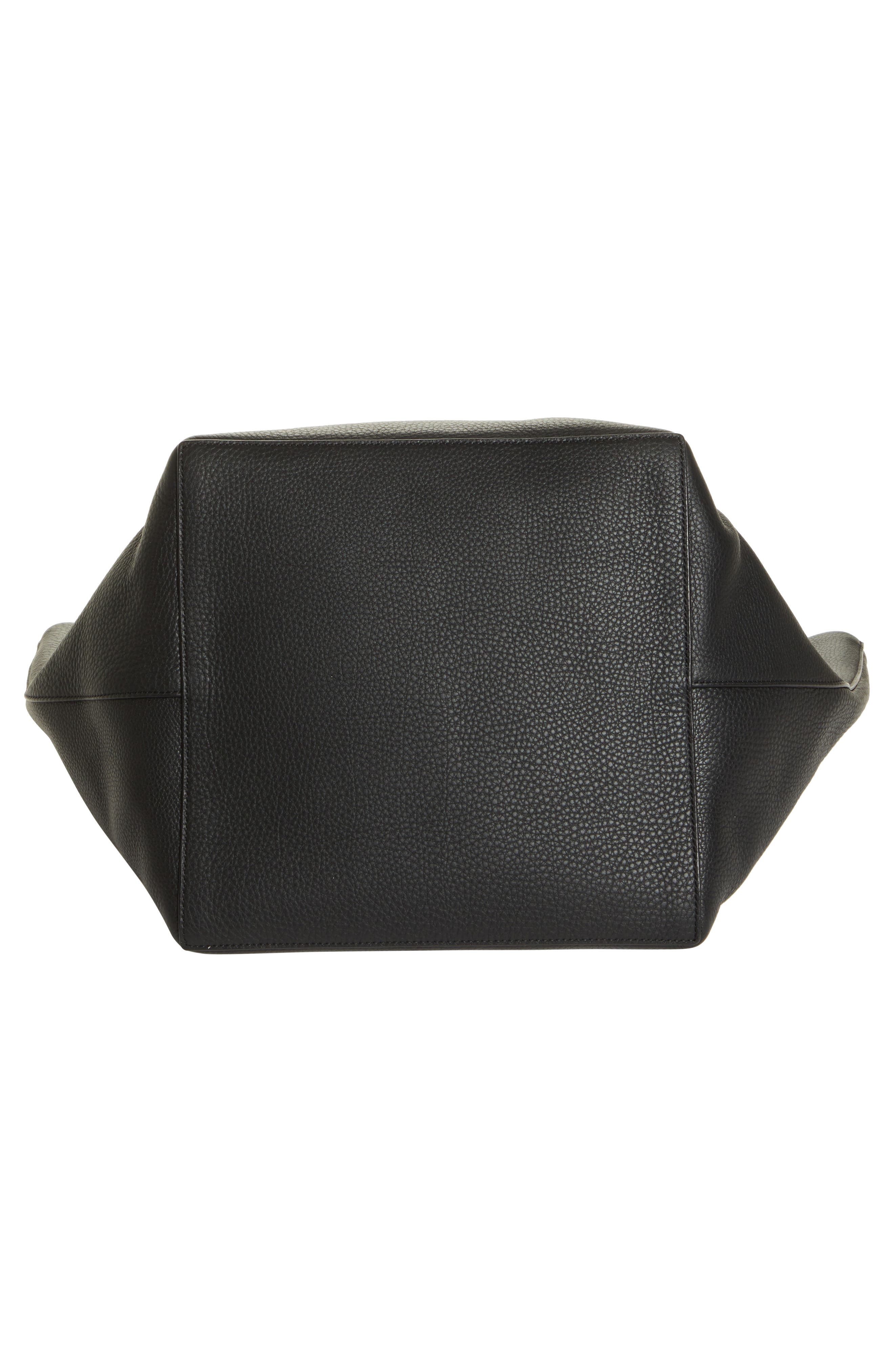 Park Three Leather Tote, Alternate, color, BLACK GOLD LOGO