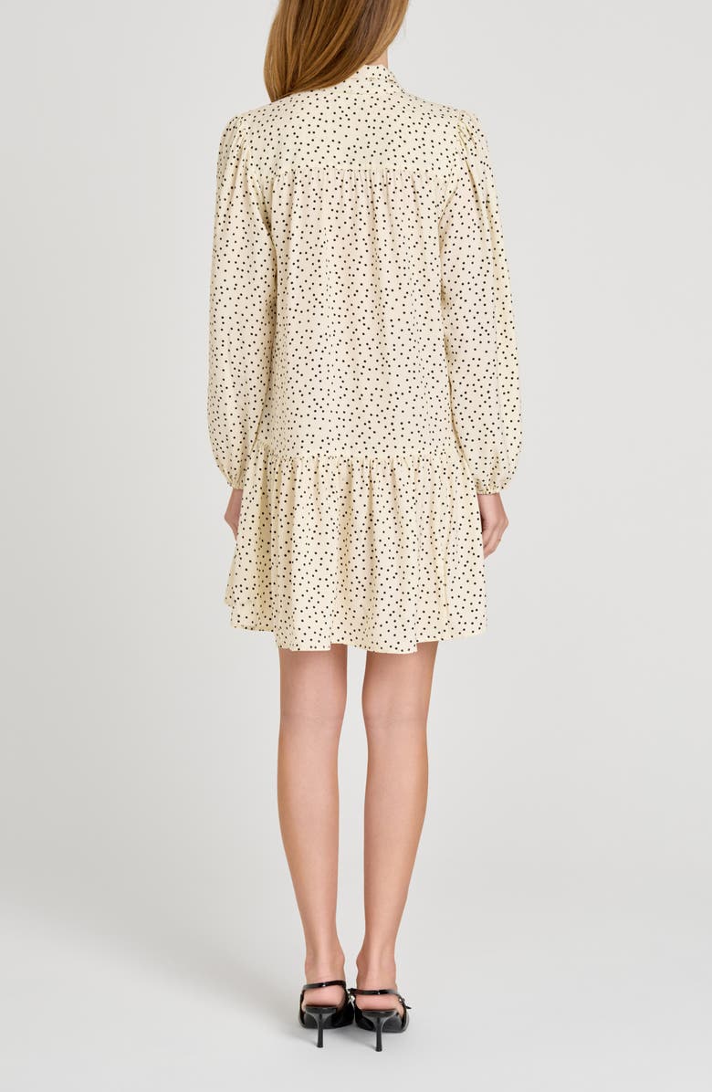 WAYF Kate Polka Dot Long Sleeve Dress, Alternate, color, Cream Polka Dot