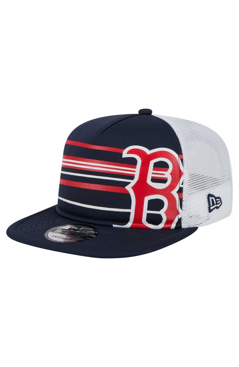 New Era Men's New Era Navy Boston Red Sox 9FIFTY A-Frame Trucker Snapback Hat, Main, color, Navy