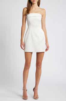 French Connection Satin Strapless Minidress