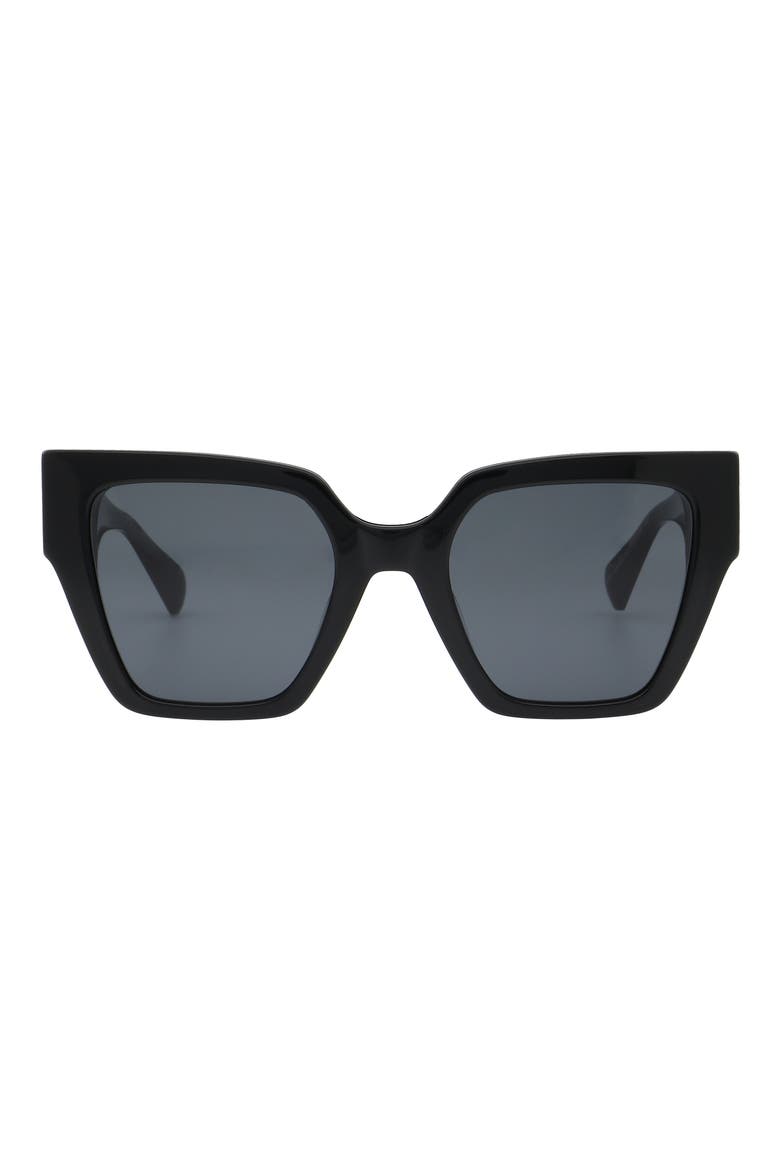 Bibi 52mm Square Sunglasses, Main, color, GLOSS BLACK