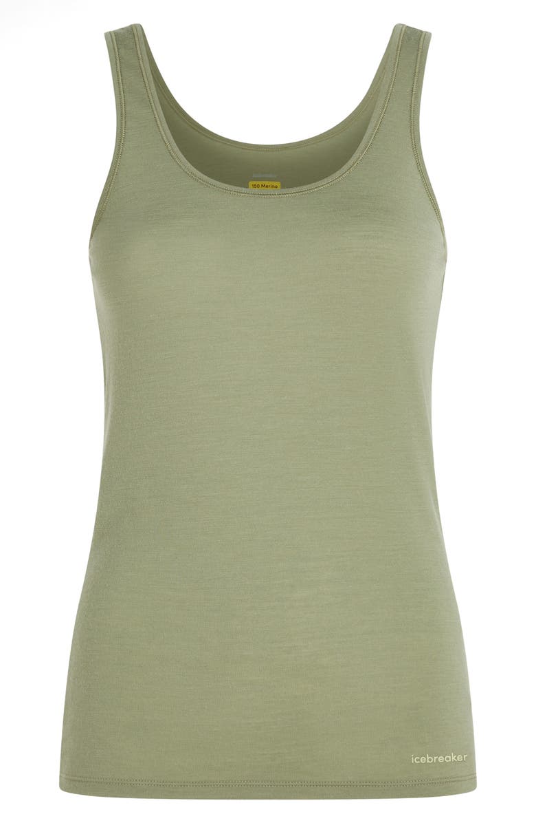 Icebreaker Siren Merino Wool Blend Tank, Alternate, color, Lichen