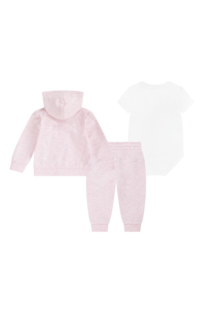 Nike Full-Zip Hoodie, Bodysuit & Pants Set, Alternate, color, Pink Foam