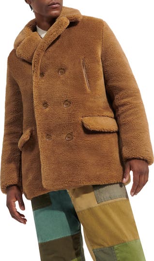 (UGG)フラッフピーコート ネイビー UGG Men's Ashbury Uggfluff Peacoat Jacket, Chestnut, S at