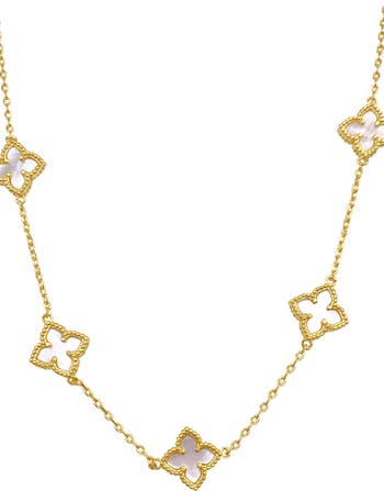 Mother of Pearl Station Necklace