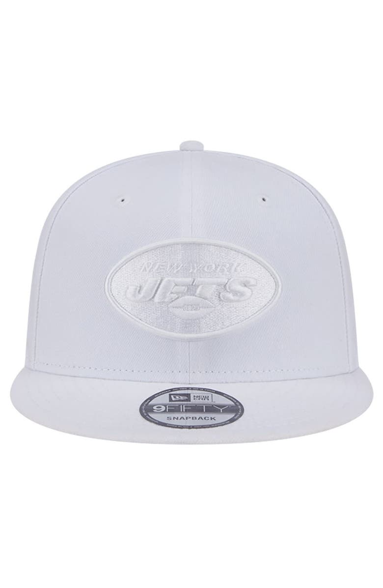 New Era Men's New Era New York Jets Main White on White 9FIFTY Snapback Hat, Alternate, color, 
