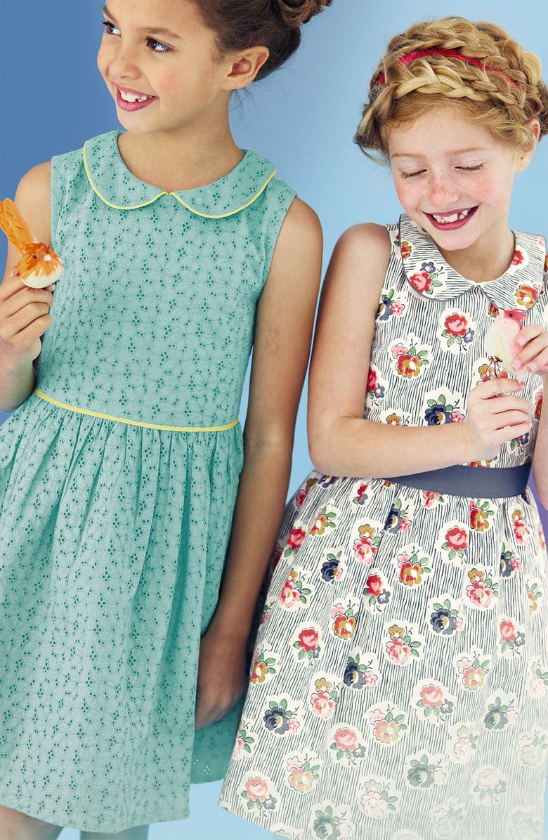 Mini Boden Eyelet Dress, Alternate, color, 