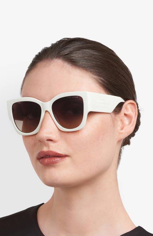 Marc Jacobs 56mm Gradient Cat Eye Sunglasses In White