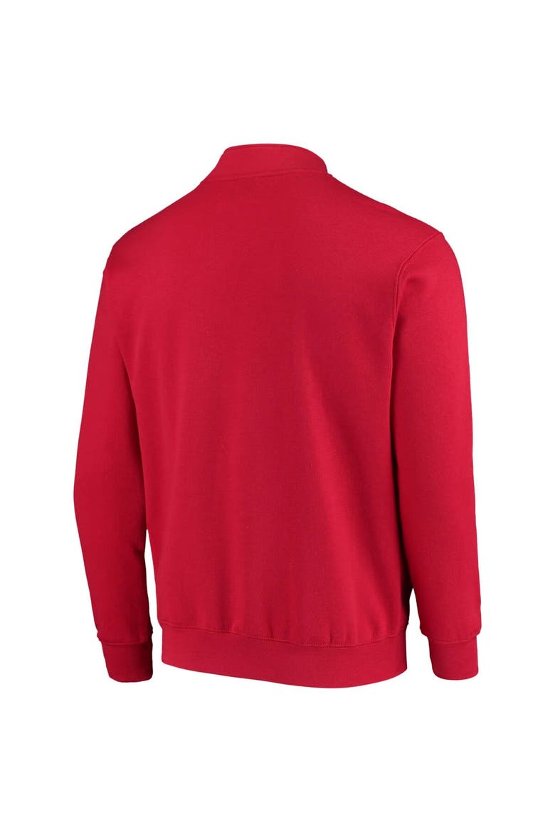 Men's Colosseum Red Kansas Jayhawks Tortugas Logo Quarter-Zip Jacket, Alternate, color, Red