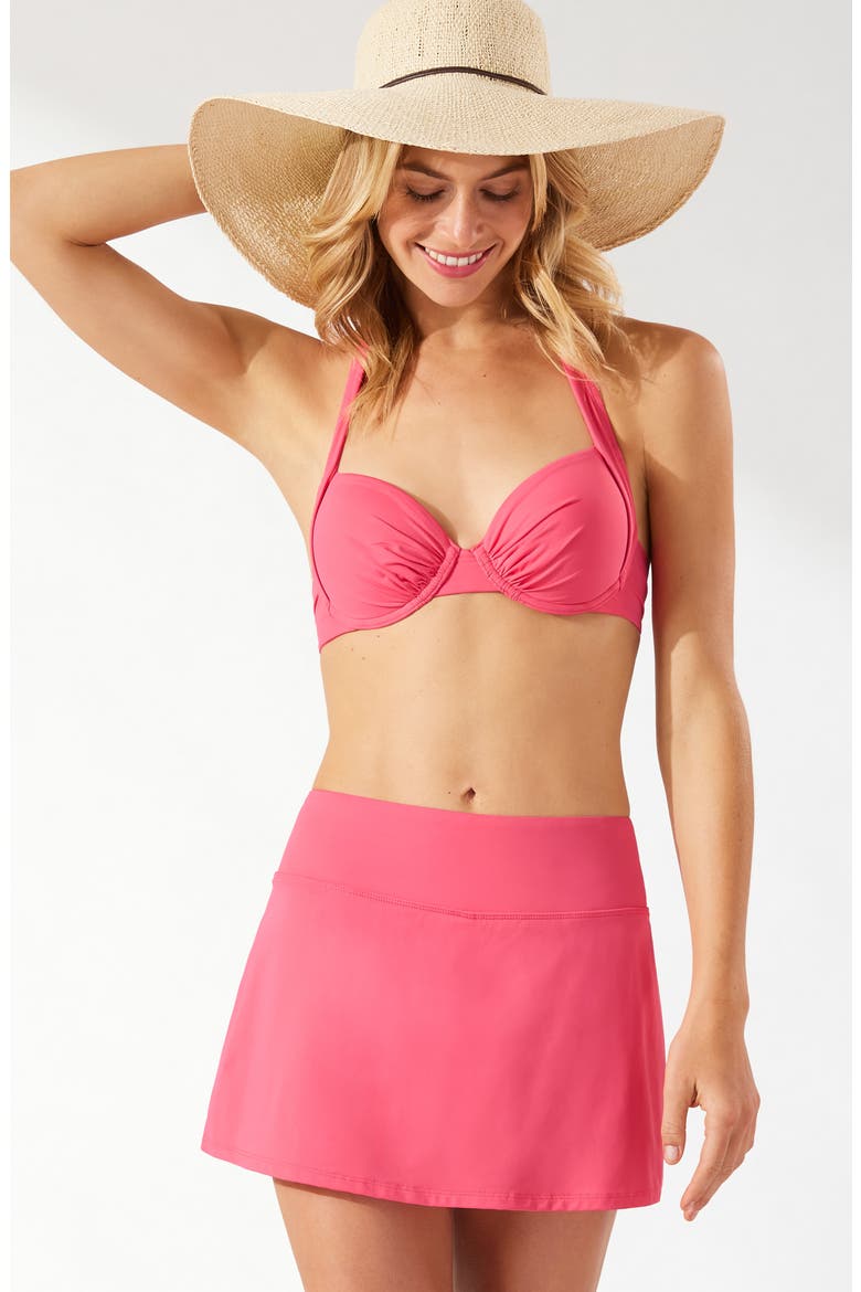 Underwire Halter Bikini Top, Alternate, color, CORAL COAST