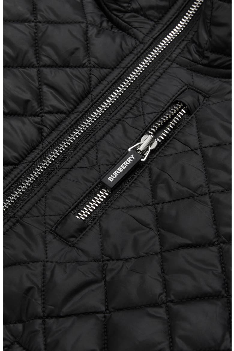 Trey Quilted Water Resistant Hooded Jacket, Alternate, color, BLACK