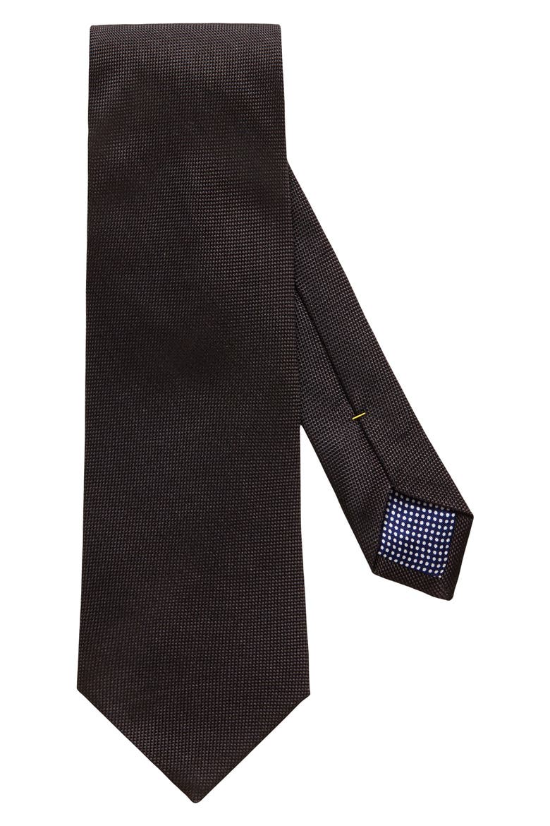 Solid Silk Tie, Main, color, BLACK