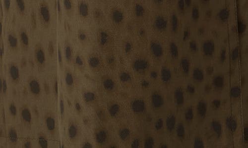 Akris Punto Leopard Print Trench Coat In Green