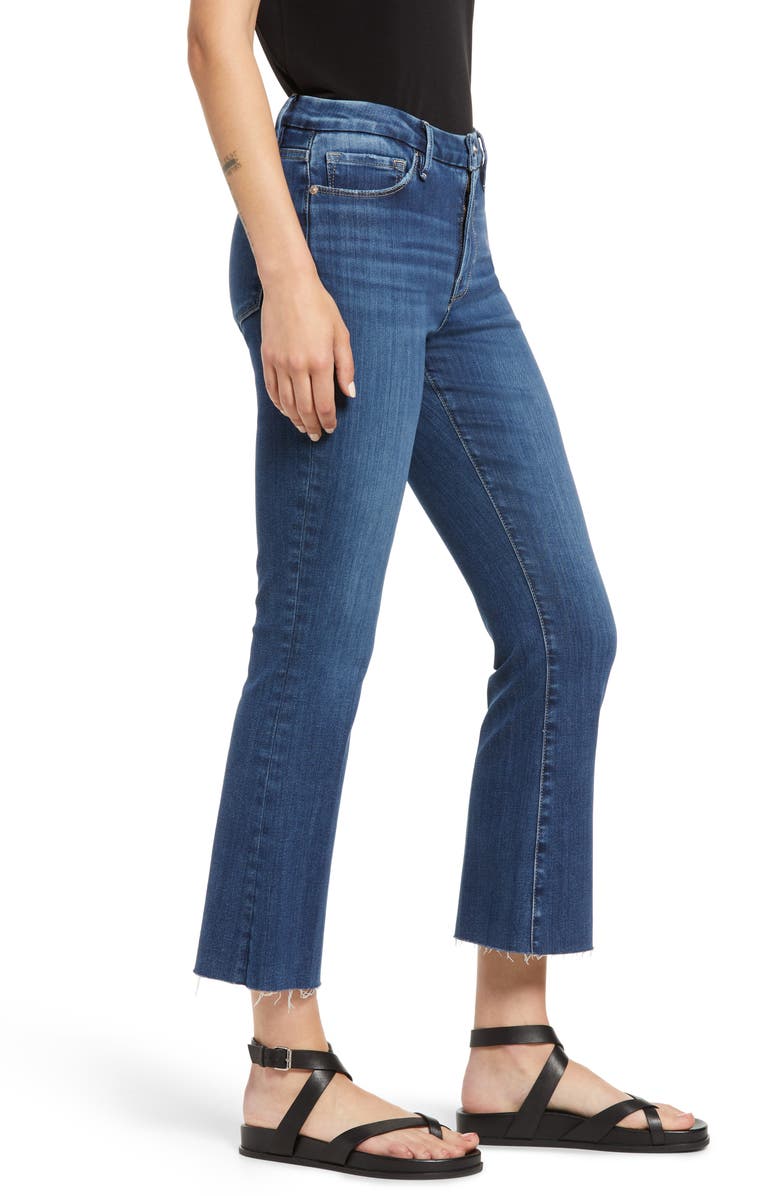 FRAME Le Crop Mini Bootcut Raw Hem Jeans, Alternate, color, Lupine