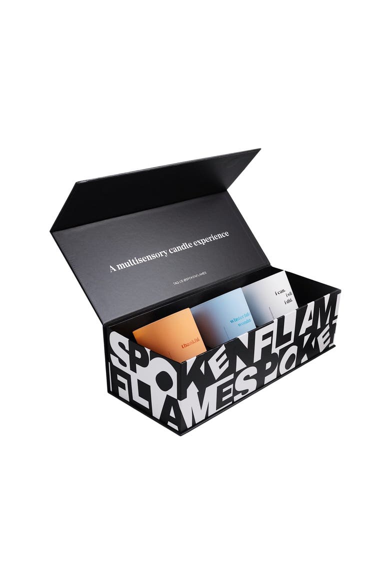 Fall-Winter Candle Set, Main, color, Black And White