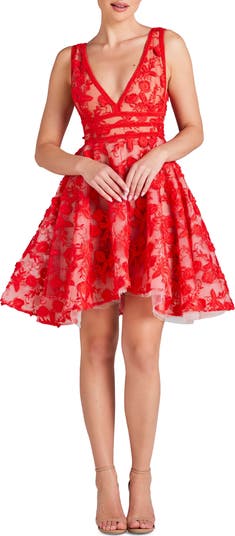 chinese dress ladies Jasmine Red Dress | Red Floral Midi Dress