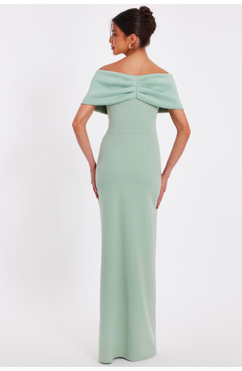 QUIZ Scuba Crepe Contrast Wrap Maxi Dress, Alternate, color,