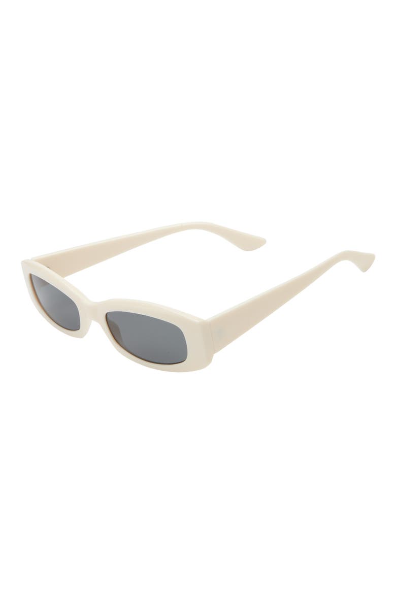 Slim Rectangular Sunglasses, Alternate, color, IVORY
