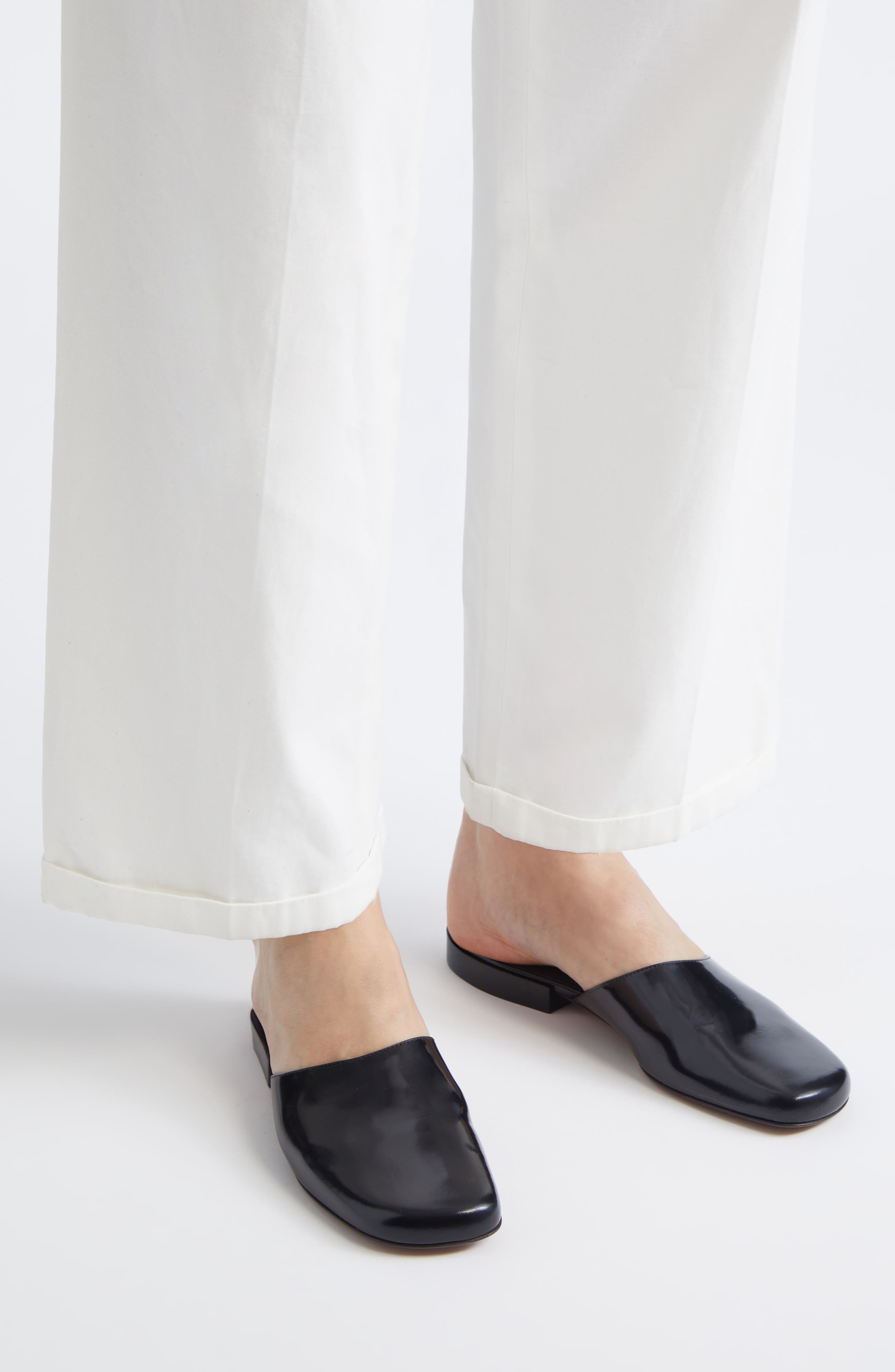 The Row Penelope Genuine Calf Hair Mule, Alternate, color, Black