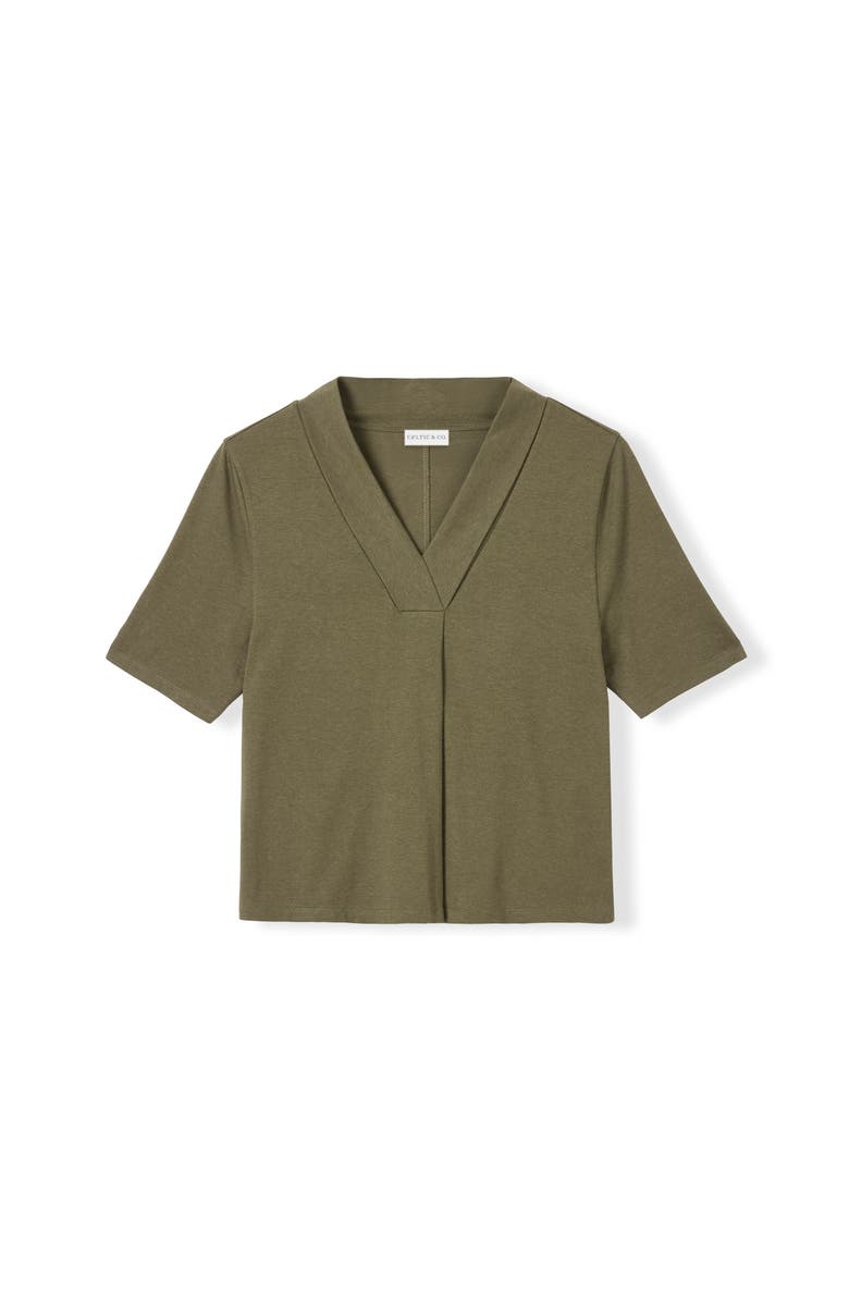 Celtic & Co. Relaxed V-Neck T-Shirt, Alternate, color, Dark Olive