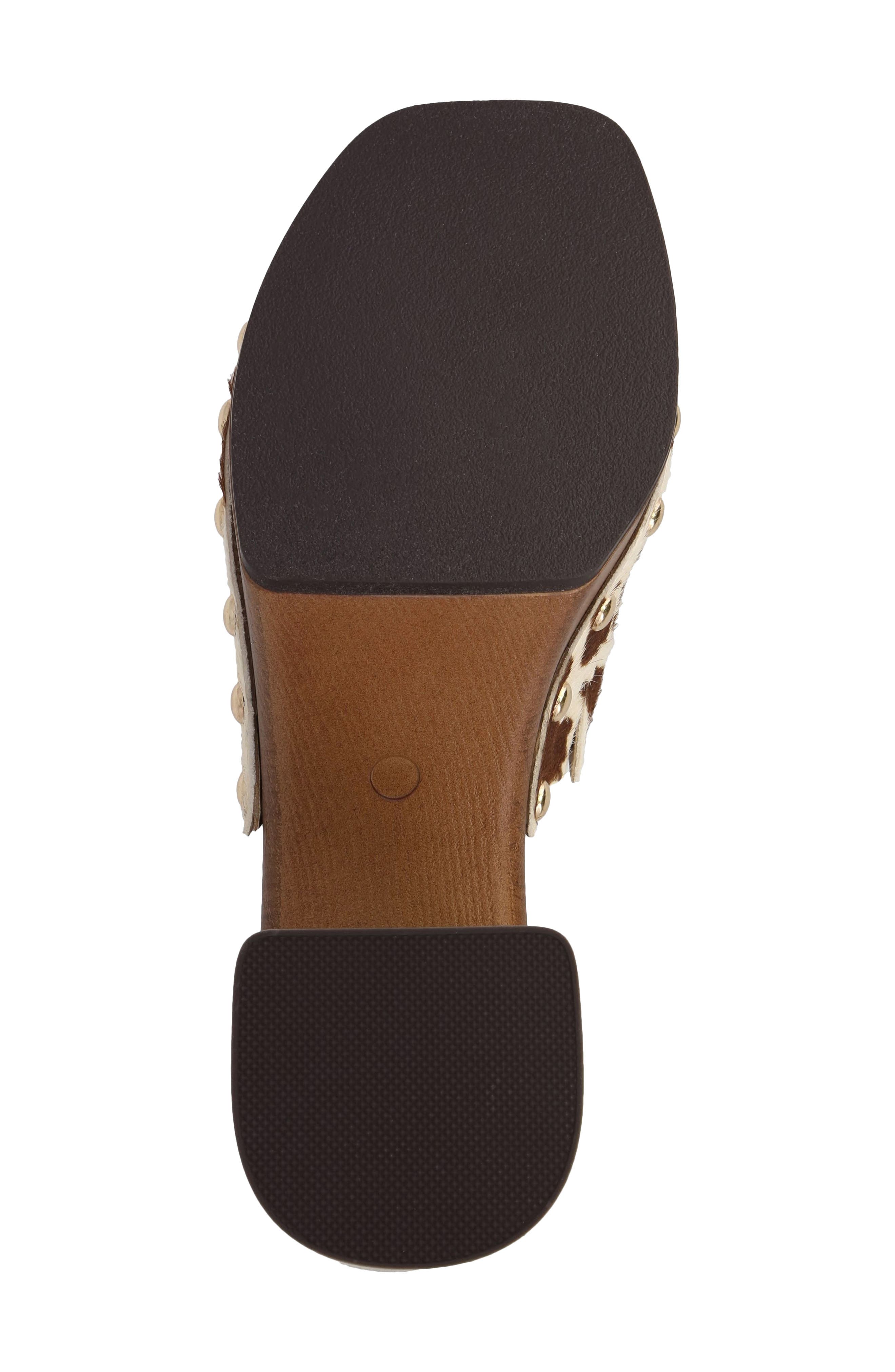 MIA Emmerie Genuine Calf Hair Platform Slide Sandal, Alternate, color, Brown Cow