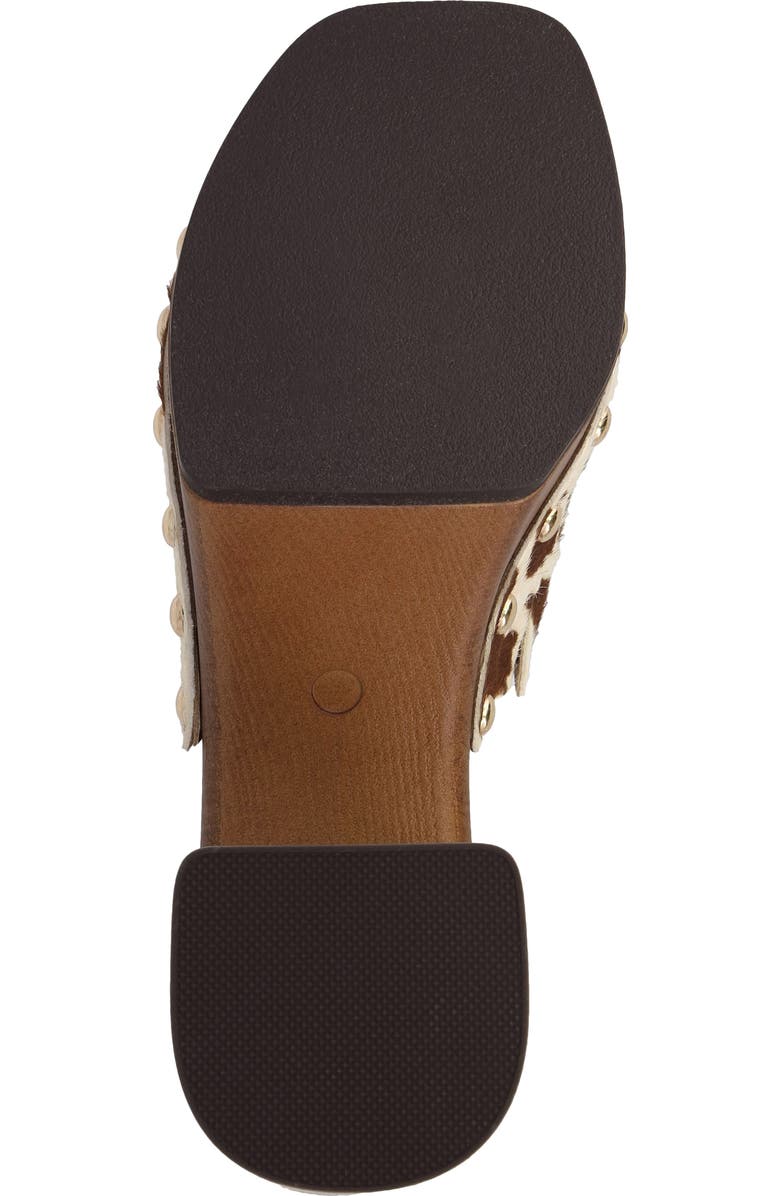 MIA Emmerie Genuine Calf Hair Platform Slide Sandal, Alternate, color, Brown Cow