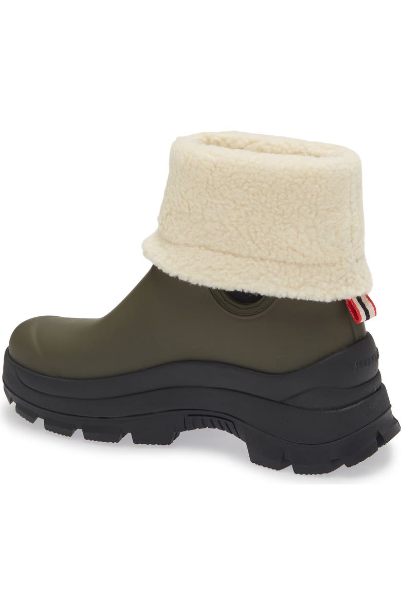 Hunter Esme Lug Sole Waterproof Snow Bootie, Alternate, color, Galloway Green