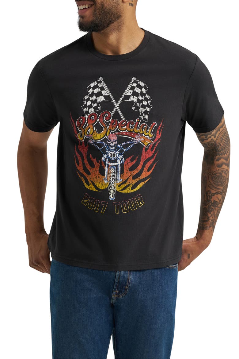 Cotton Graphic T-Shirt, Main, color, JET BLACK