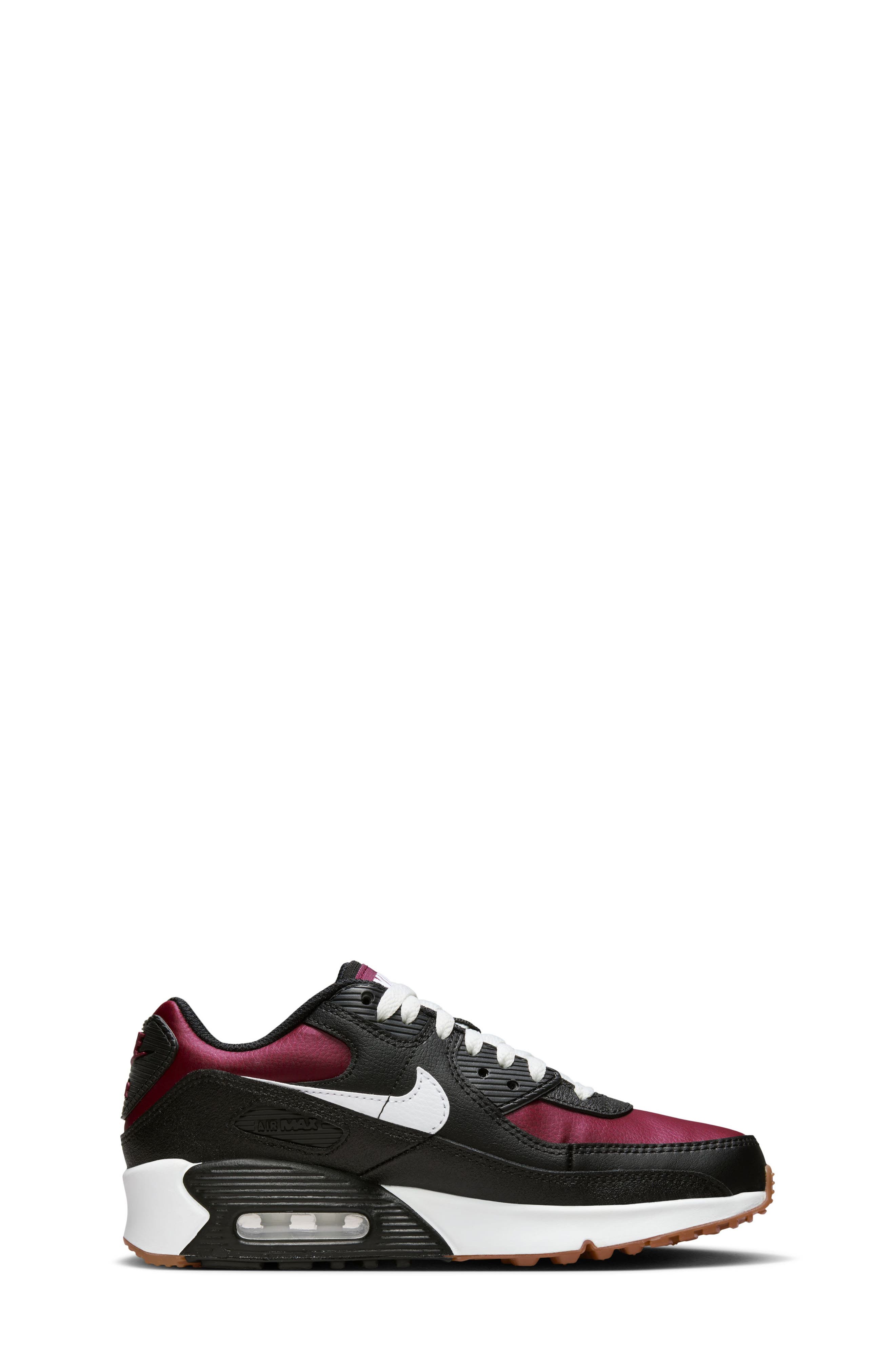 Nike Kids' Air Max 90 Sneaker, Alternate, color, Black/ White/ Red/ Light Brown