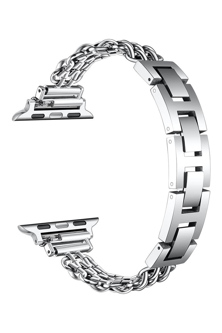 Sylvie Apple Watch® Bracelet Watchband, Alternate, color, SILVER