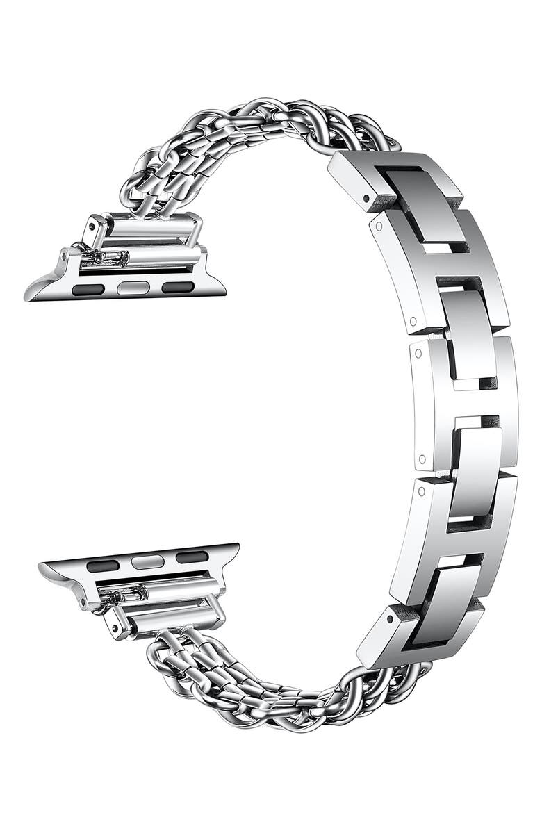 Posh Tech Sylvie Apple Watch<sup>®</sup> Bracelet Watchband, Alternate, color, Silver