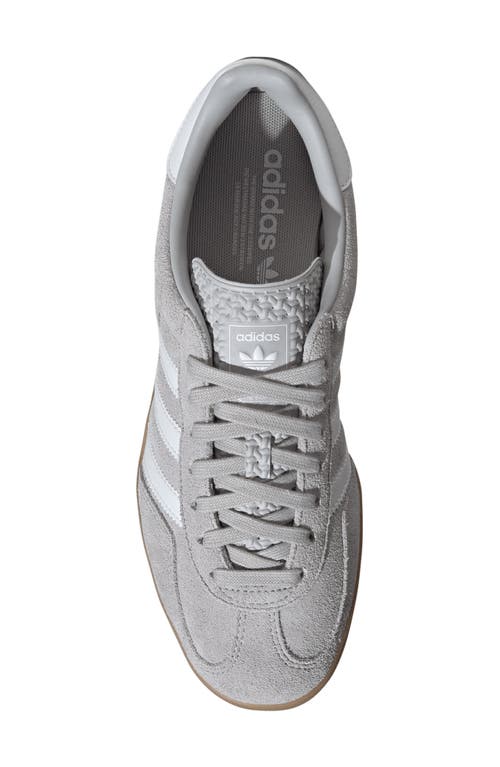 Adidas Originals Adidas Gazelle Sneaker In Grey/white/gold Metallic