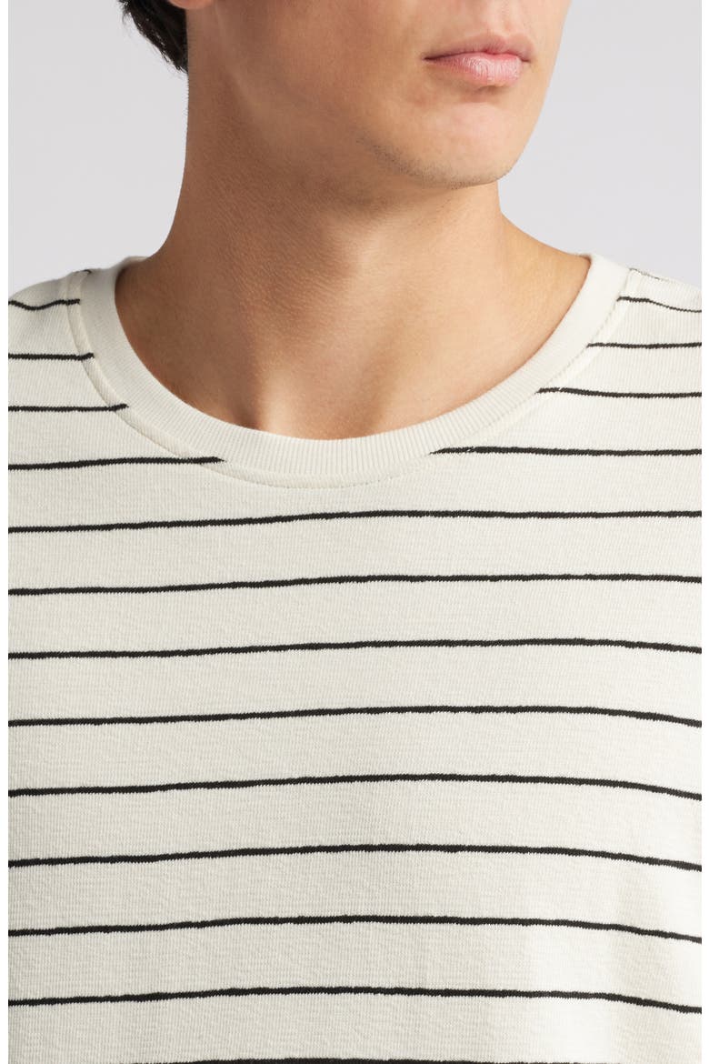 Stripe Relaxed T-Shirt, Alternate, color, NATURAL/ BLACK