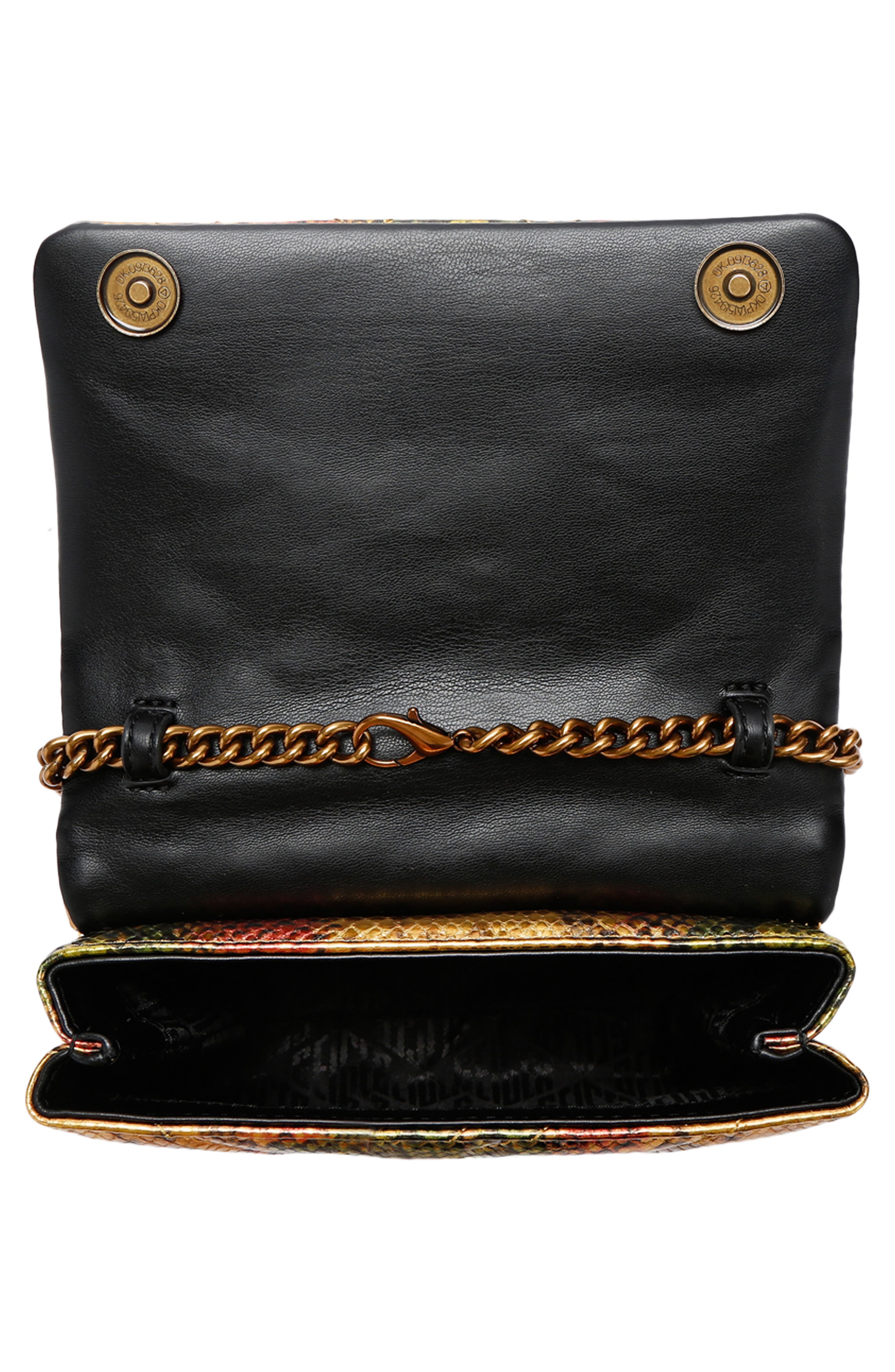 Kurt Geiger London Mini Kensington Snake Embossed Leather Convertible Crossbody Bag, Alternate, color, 