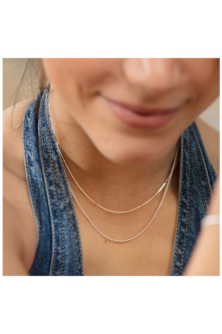Curb Chain Necklace, Alternate, color, SILVER