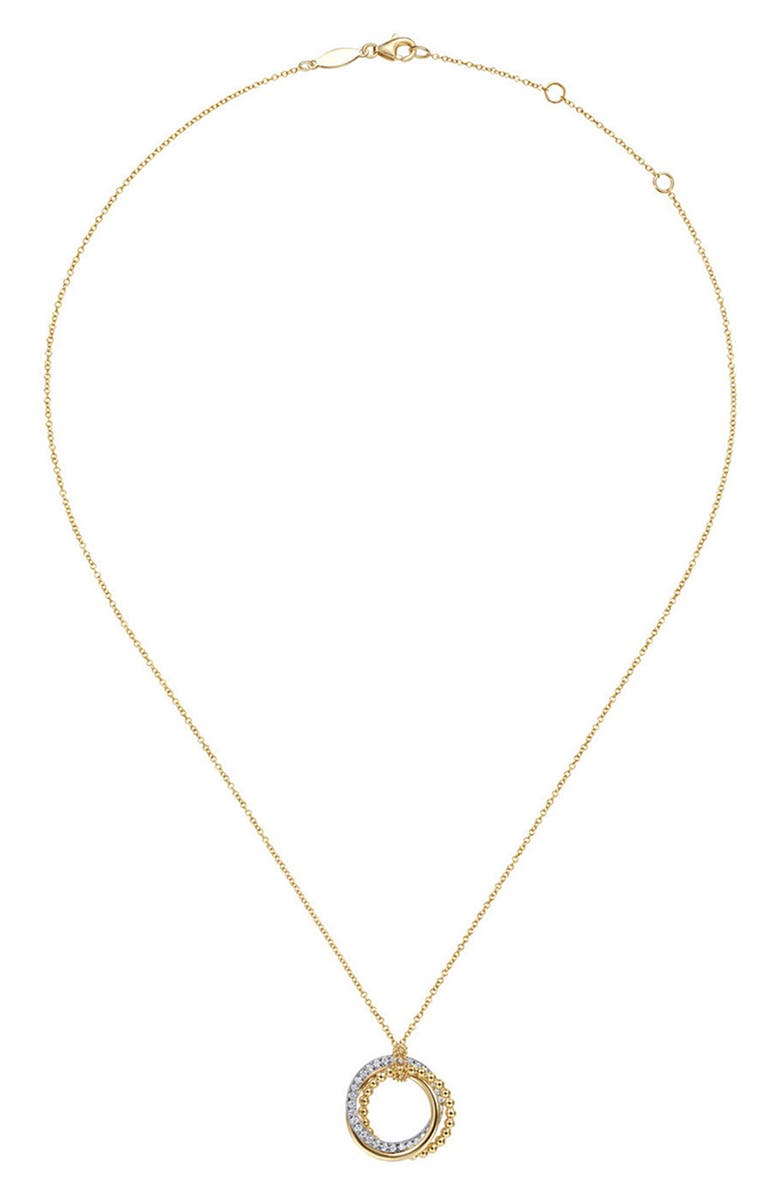 Gabriel & Co. Bujukan Diamond Linked Pendant Necklace, Alternate, color, Gold Multi