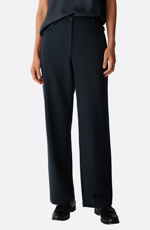 High Waist Straight Leg Pants
