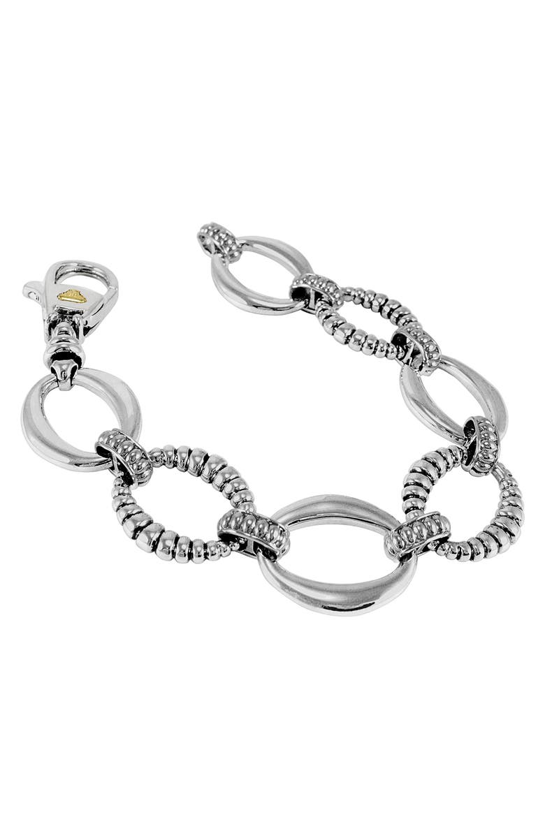 LAGOS 'Link' Sterling Silver Oval Link Bracelet, Alternate, color, 