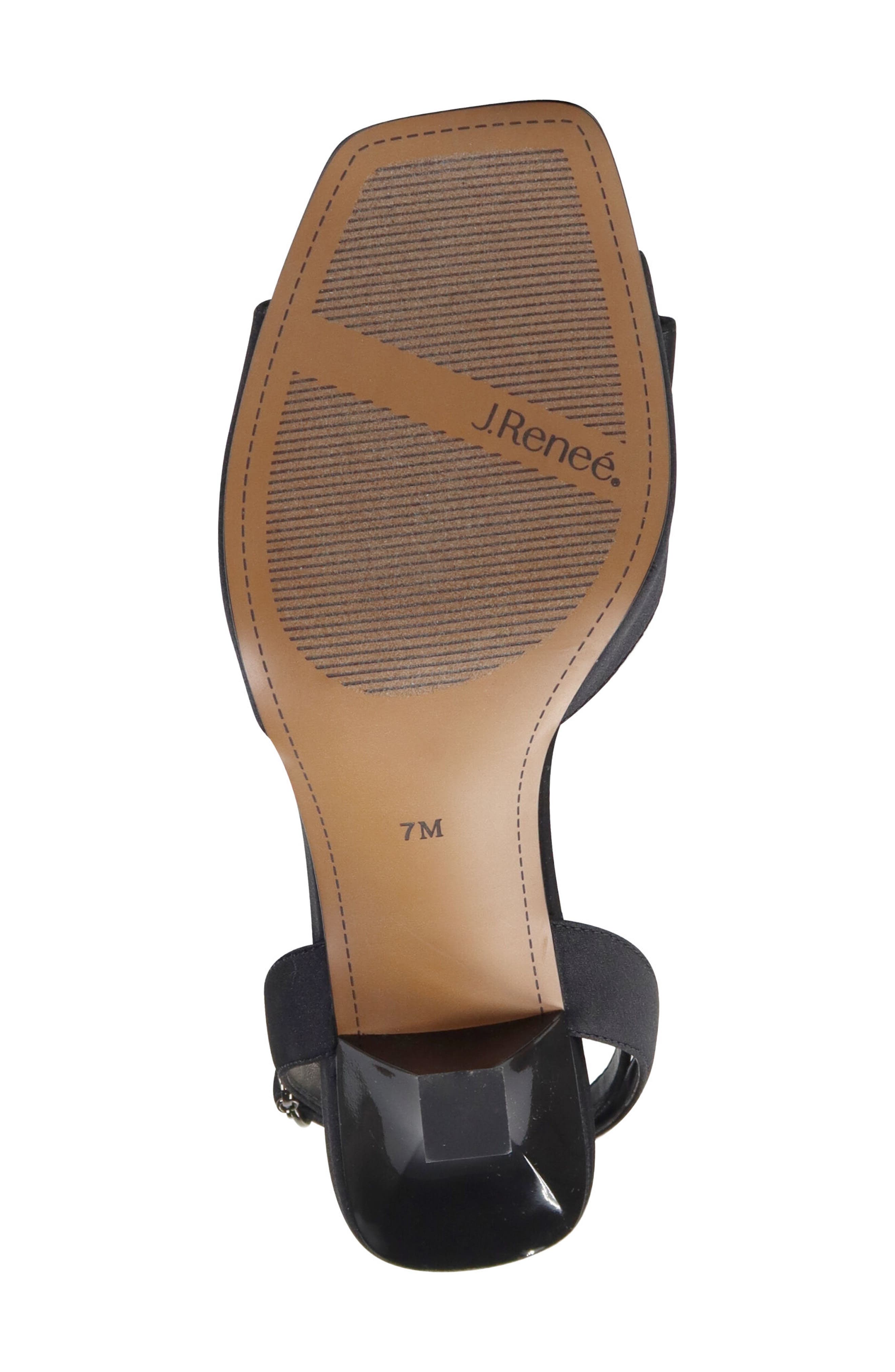 J. Reneé Nishia Ankle Strap Sandal, Alternate, color, Black