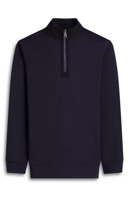 Bugatchi Quarter Zip Pullover In Purple