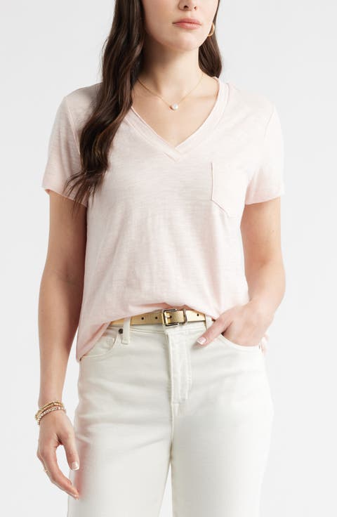 Cotton & Modal V-Neck T-Shirt