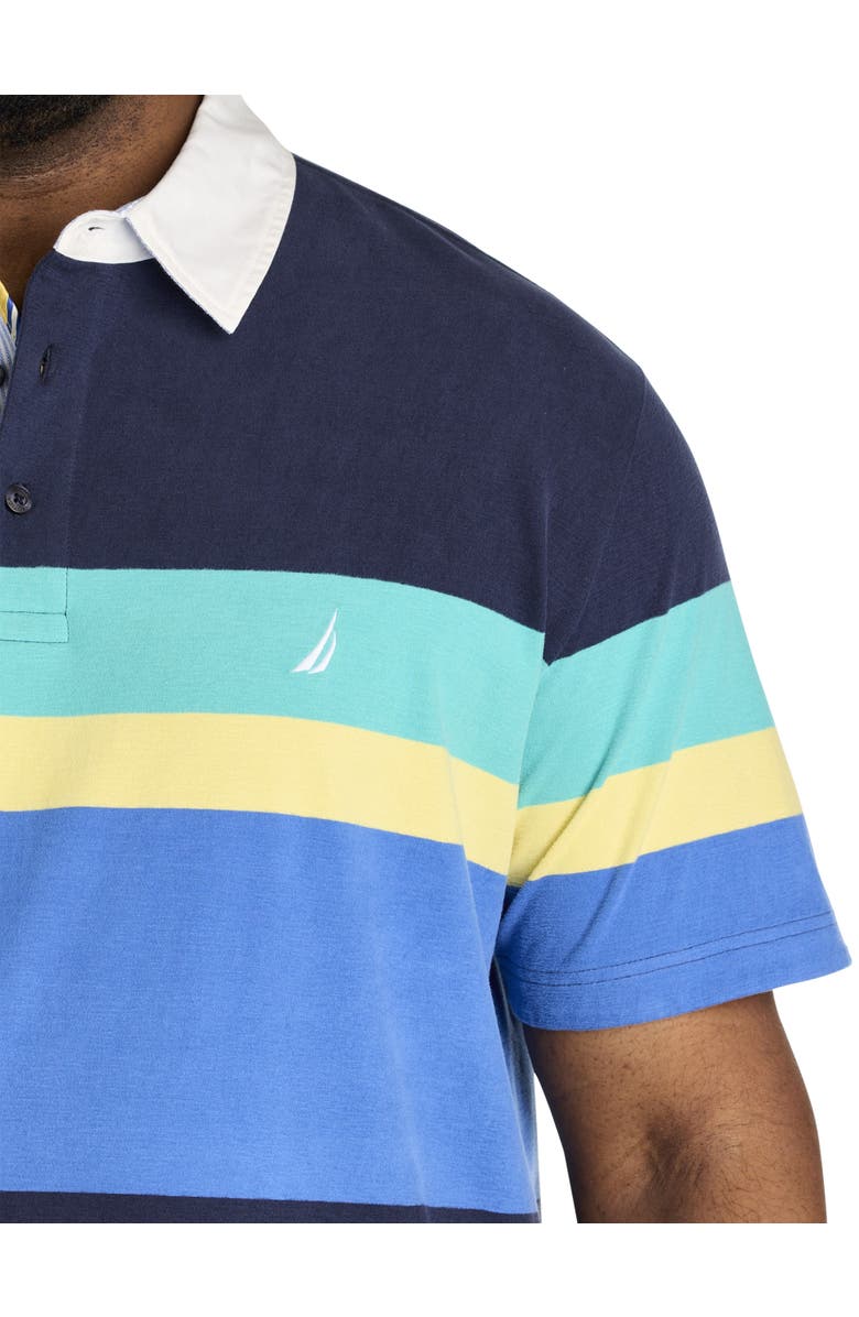 Nautica Big & Tall Colorblocked Polo Shirt, Alternate, color, Navy Seas