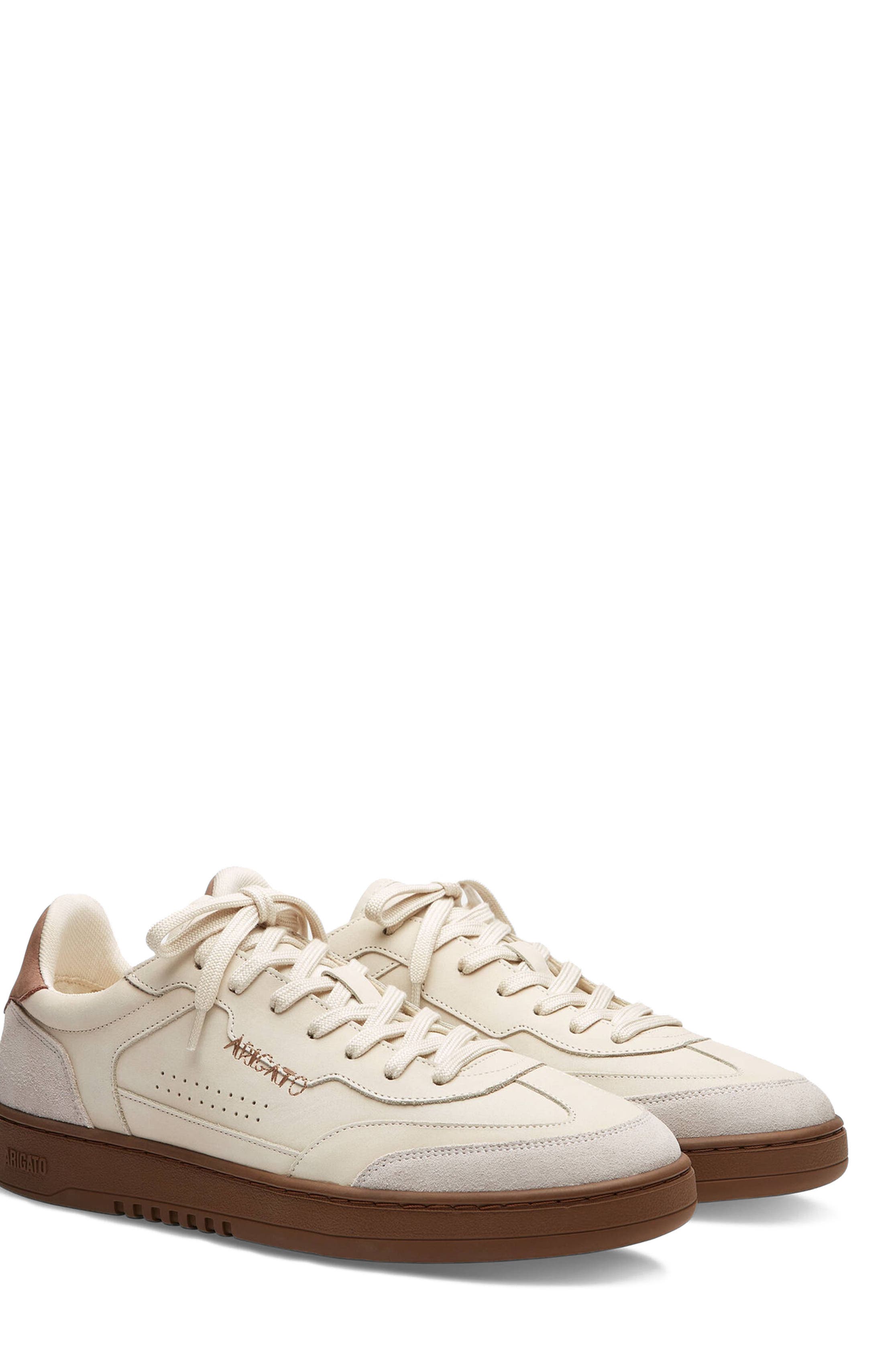 Axel Arigato Dice T-Toe Leather Sneaker, Alternate, color, Light Grey/Beige