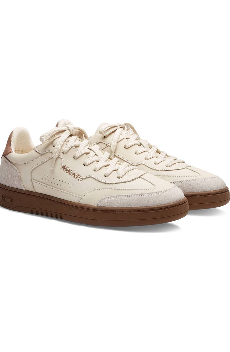 Axel Arigato Dice T-Toe Leather Sneaker, Alternate, color, Light Grey/Beige