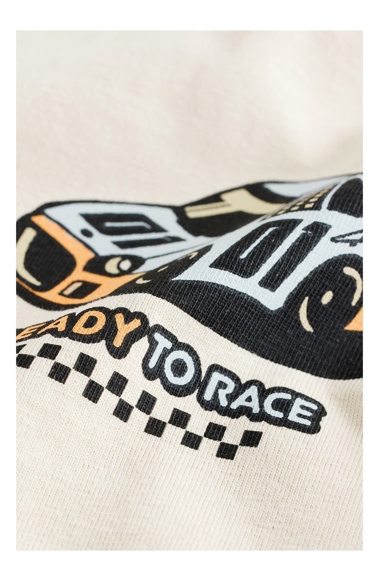 NEXT Kids' Oversize Racing Car Cotton Graphic T-Shirt, Alternate, color, Neutral
